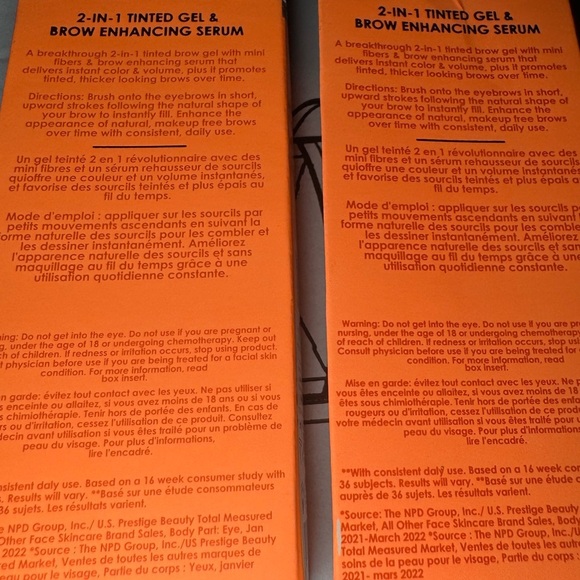 Grande Cosmetics GrandeBrow 2-in-1 Tinted Brow Gel Bundle of 2 Shade Medium - Picture 13 of 16